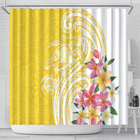 Aloha Oahu Island Personalized Shower Curtain Yellow Dreamy Turtle