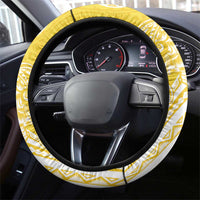 Aloha Oahu Island Steering Wheel Cover Yellow Dreamy Turtle LT7 - Polynesian Pride