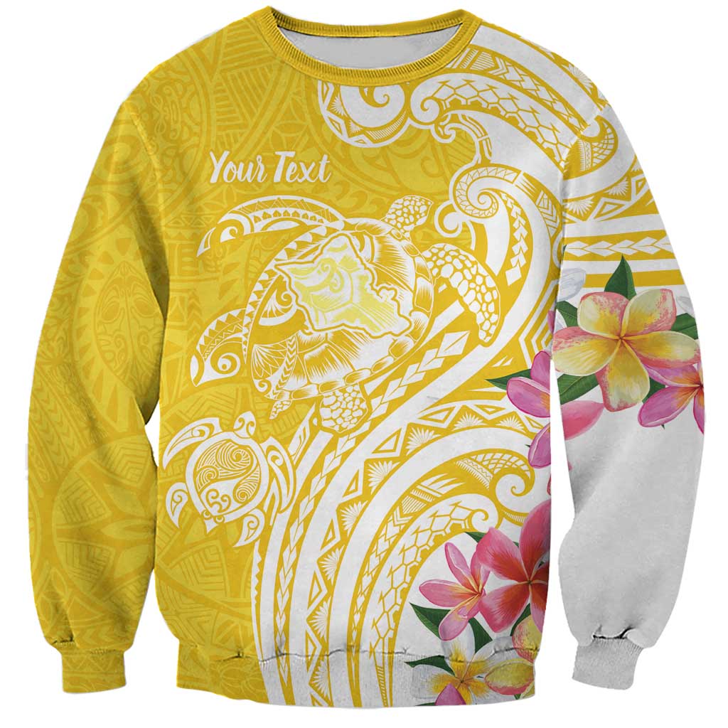 Aloha Oahu Island Personalized Sweatshirt Yellow Dreamy Turtle LT7 Unisex Yellow - Polynesian Pride