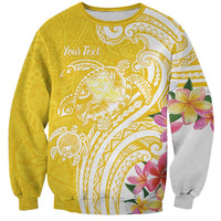 Aloha Oahu Island Personalized Sweatshirt Yellow Dreamy Turtle LT7 Unisex Yellow - Polynesian Pride