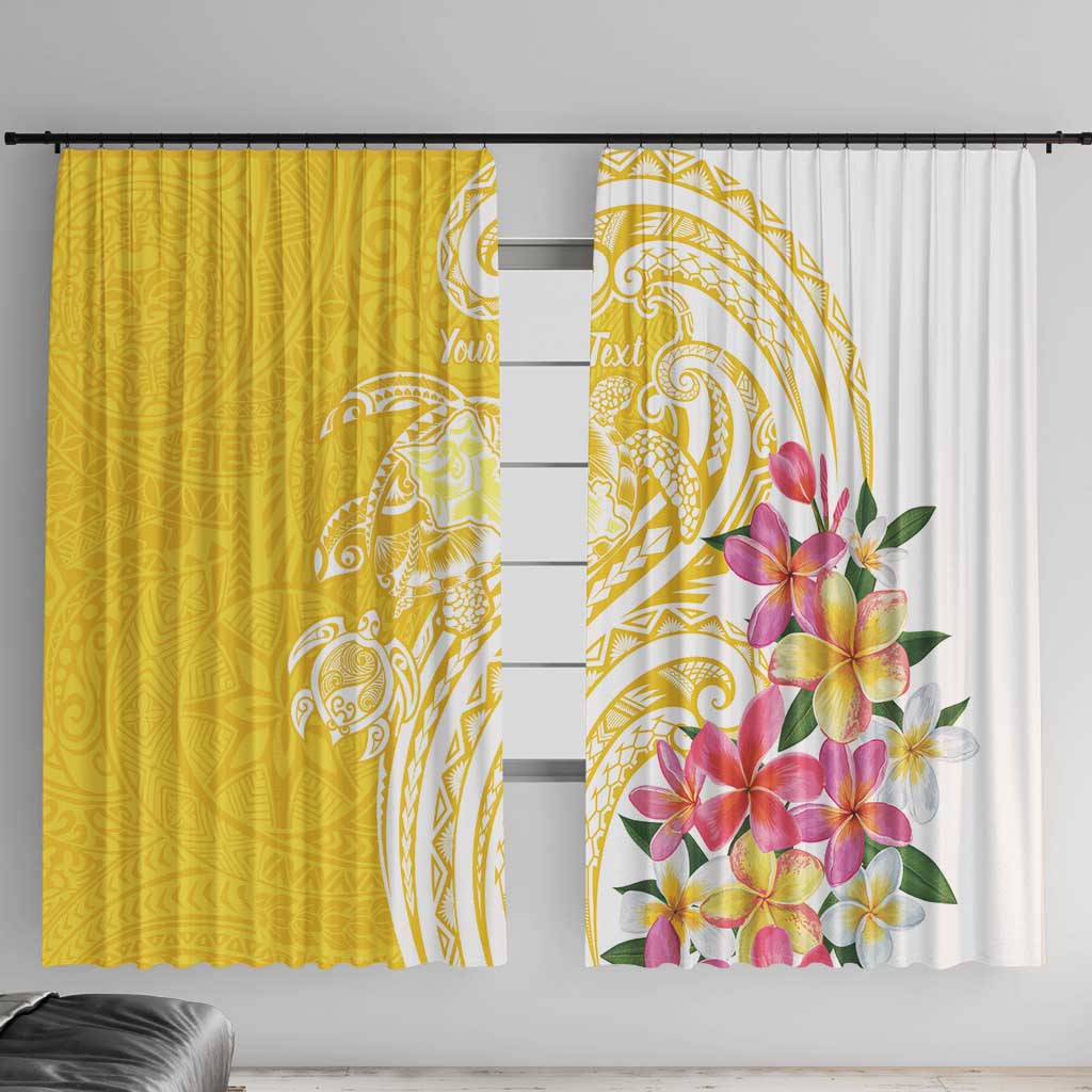 Aloha Oahu Island Personalized Window Curtain Yellow Dreamy Turtle LT7 With Hooks Yellow - Polynesian Pride