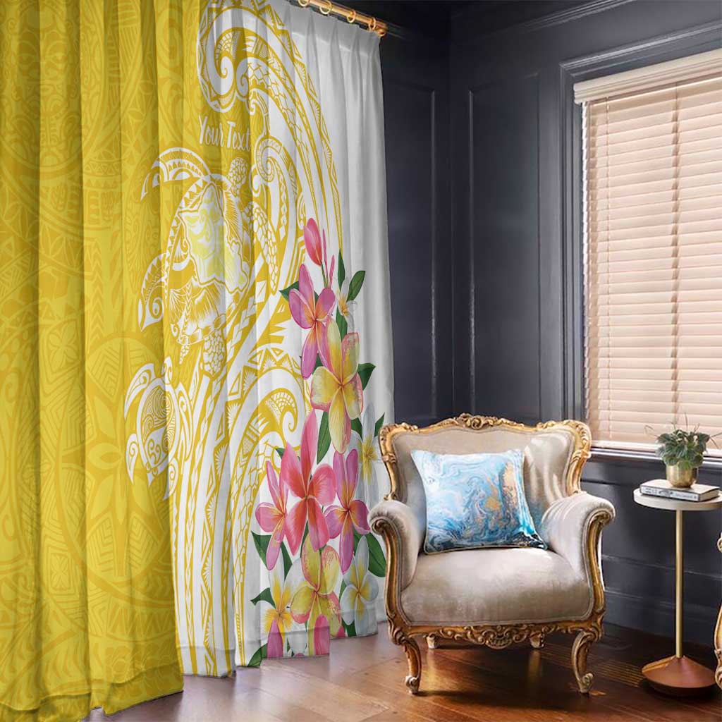 Aloha Oahu Island Personalized Window Curtain Yellow Dreamy Turtle LT7 - Polynesian Pride