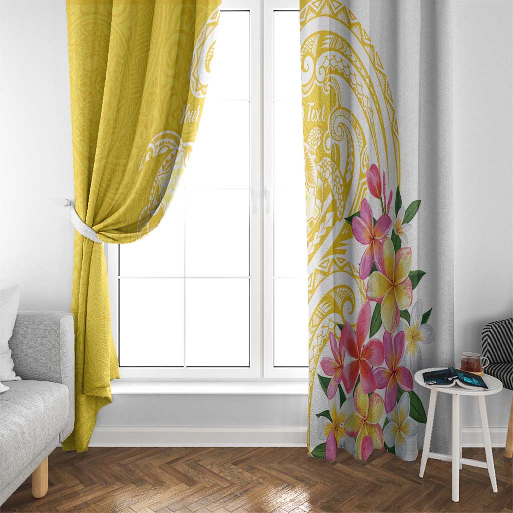 Aloha Oahu Island Personalized Window Curtain Yellow Dreamy Turtle LT7 - Polynesian Pride
