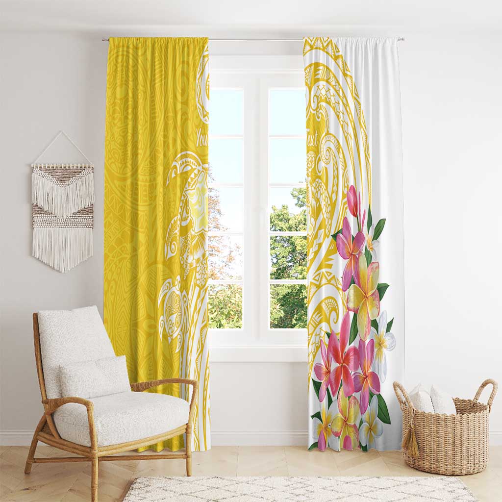 Aloha Oahu Island Personalized Window Curtain Yellow Dreamy Turtle LT7 - Polynesian Pride