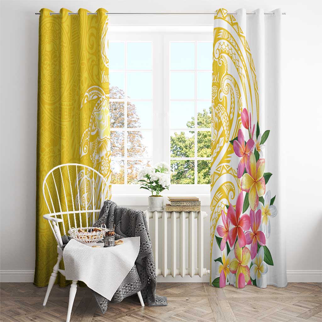 Aloha Oahu Island Personalized Window Curtain Yellow Dreamy Turtle LT7 - Polynesian Pride