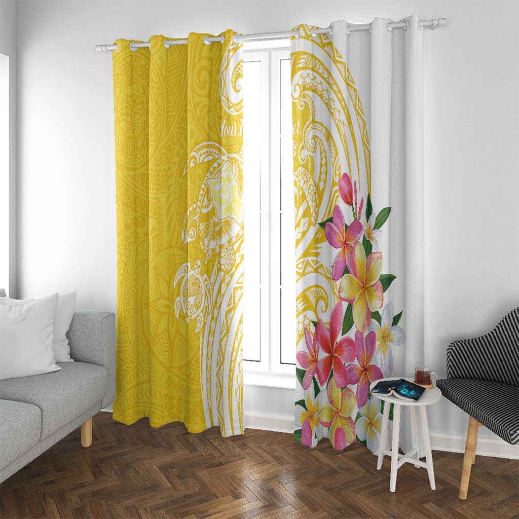 Aloha Oahu Island Personalized Window Curtain Yellow Dreamy Turtle LT7 With Grommets Yellow - Polynesian Pride