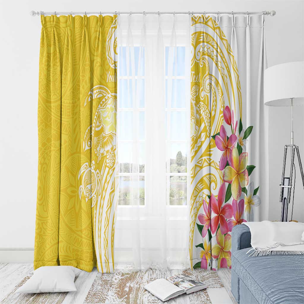 Aloha Oahu Island Personalized Window Curtain Yellow Dreamy Turtle LT7 - Polynesian Pride