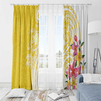 Aloha Oahu Island Personalized Window Curtain Yellow Dreamy Turtle LT7 - Polynesian Pride