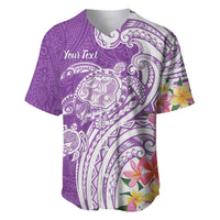 Aloha Kauai Island Personalized Baseball Jersey Lilac Dreamy Turtle
