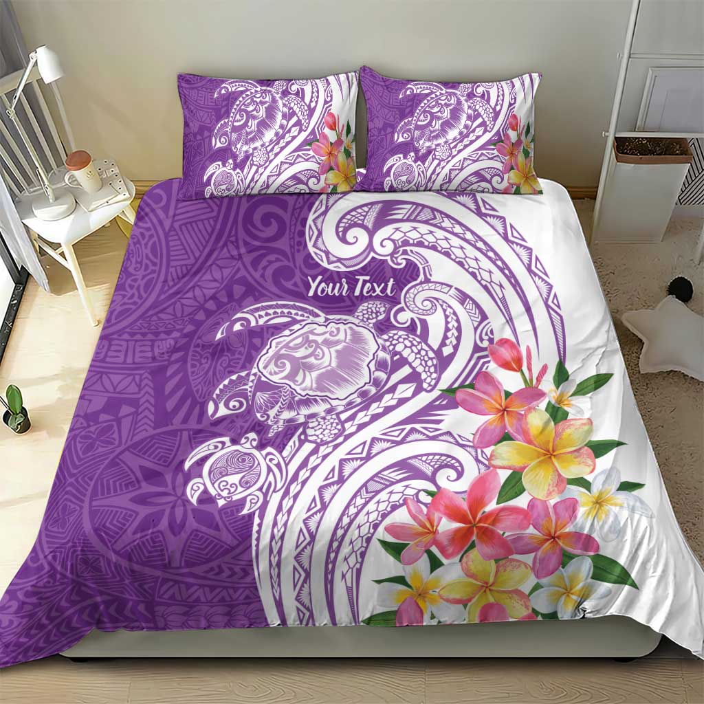 Aloha Kauai Island Personalized Bedding Set Lilac Dreamy Turtle