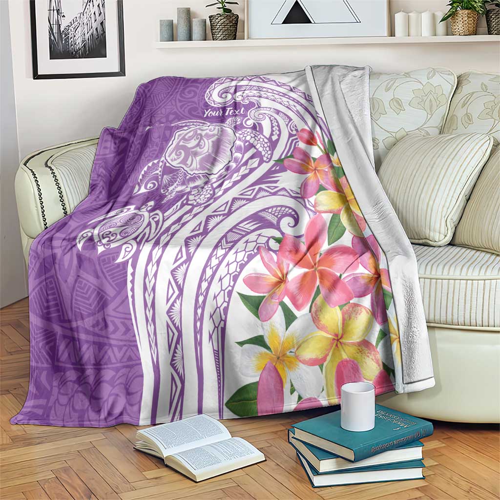 Aloha Kauai Island Personalized Blanket Lilac Dreamy Turtle LT7 Lilac - Polynesian Pride