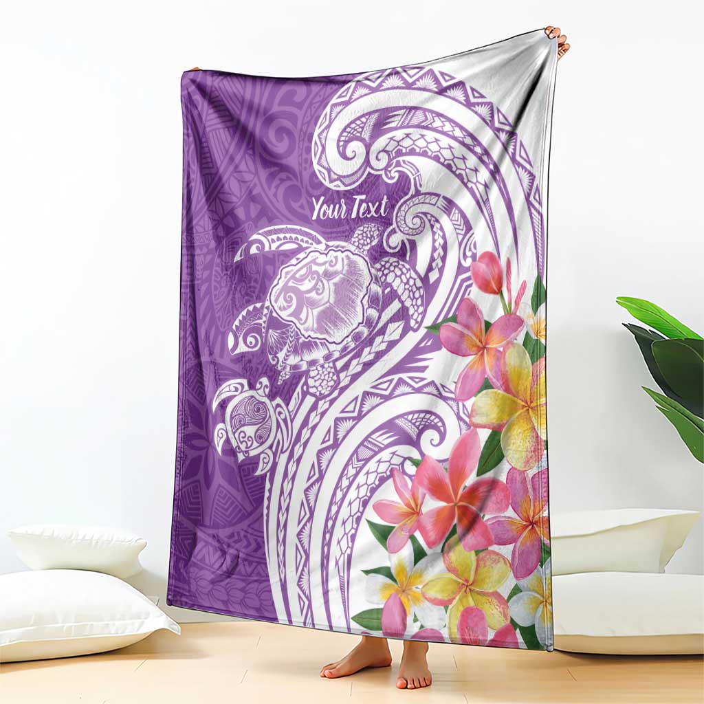 Aloha Kauai Island Personalized Blanket Lilac Dreamy Turtle LT7 - Polynesian Pride