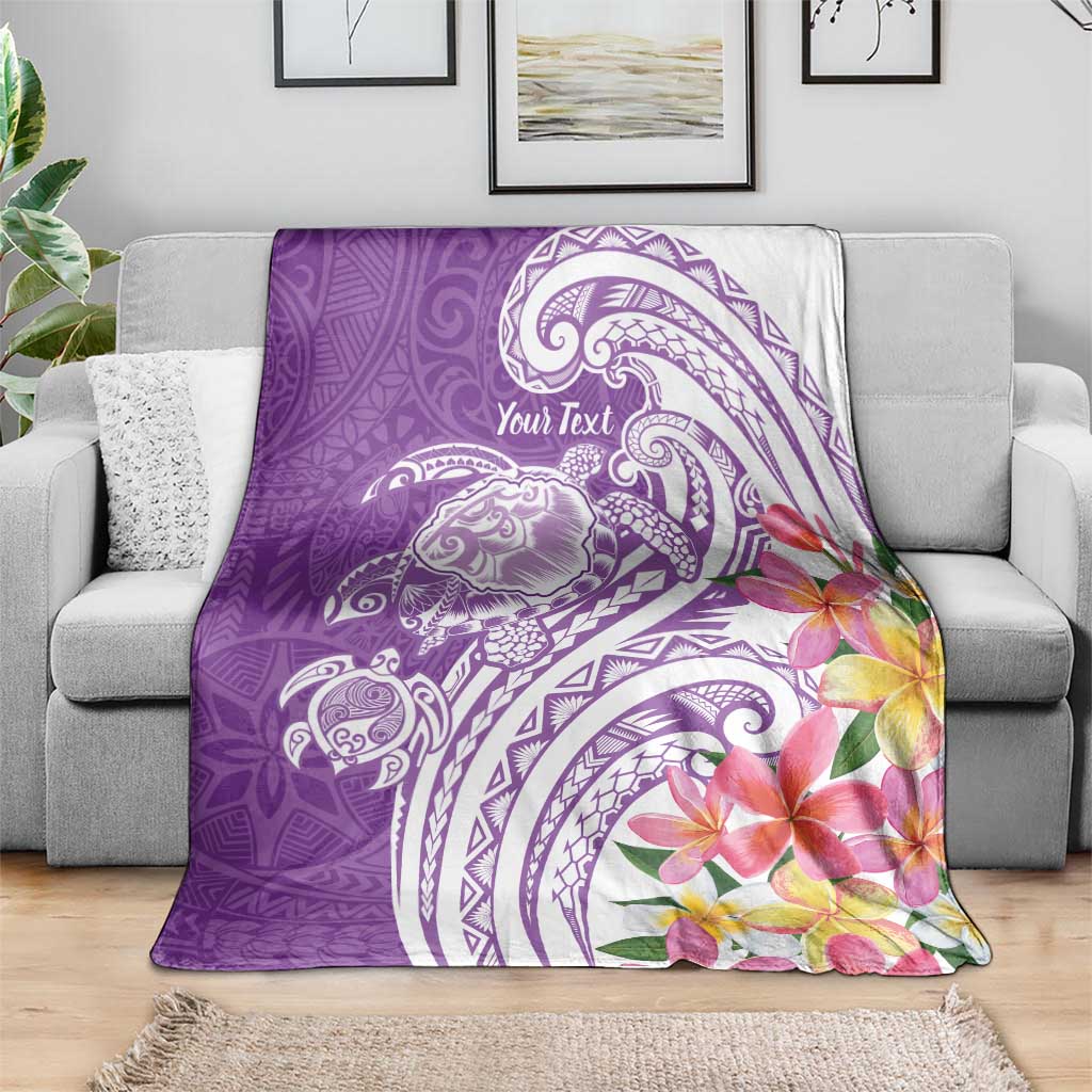 Aloha Kauai Island Personalized Blanket Lilac Dreamy Turtle LT7 - Polynesian Pride