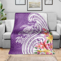 Aloha Kauai Island Personalized Blanket Lilac Dreamy Turtle LT7 - Polynesian Pride