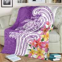 Aloha Kauai Island Personalized Blanket Lilac Dreamy Turtle LT7 - Polynesian Pride