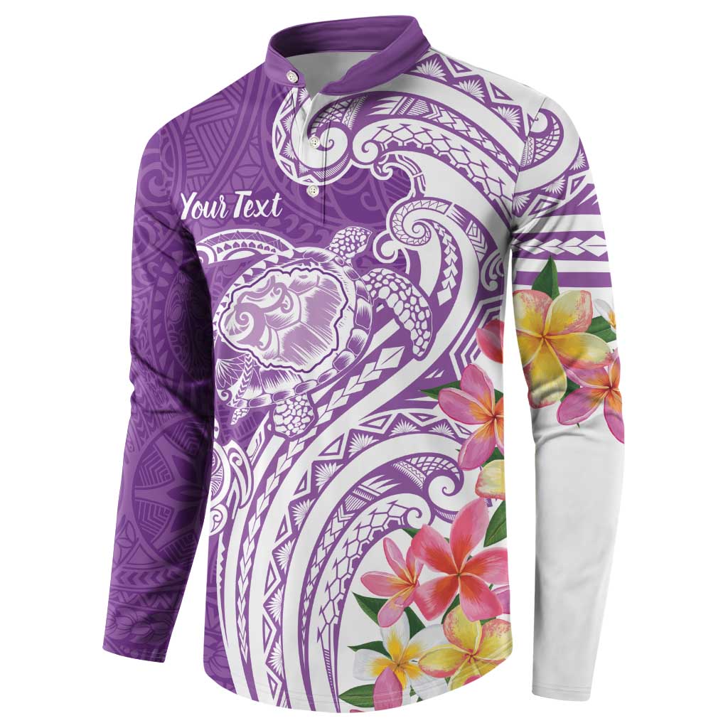 Aloha Kauai Island Personalized Button Sweatshirt Lilac Dreamy Turtle LT7 - Polynesian Pride