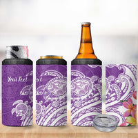 Aloha Kauai Island Personalized 4 in 1 Can Cooler Tumbler Lilac Dreamy Turtle LT7 - Polynesian Pride