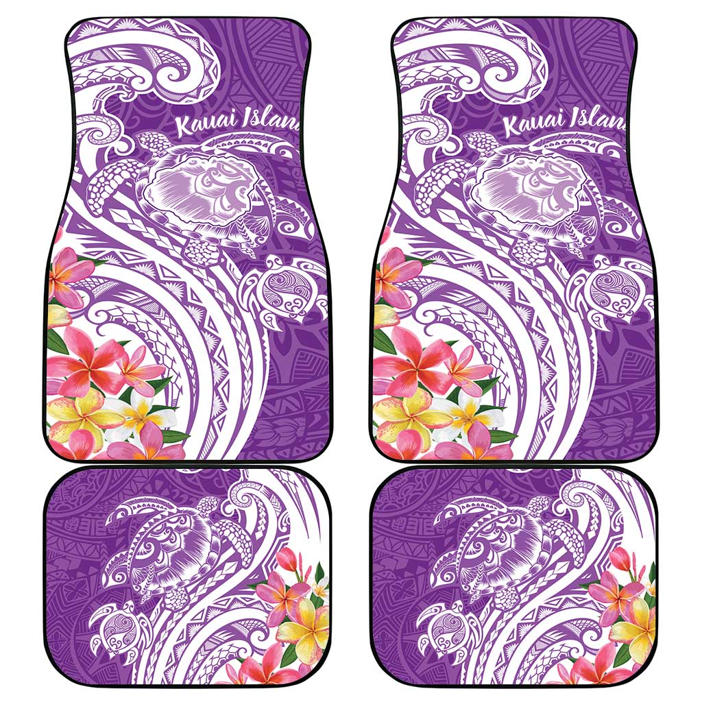 Aloha Kauai Island Personalized Car Mats Lilac Dreamy Turtle LT7 - Polynesian Pride