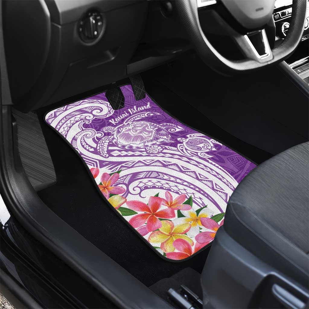 Aloha Kauai Island Personalized Car Mats Lilac Dreamy Turtle LT7 - Polynesian Pride