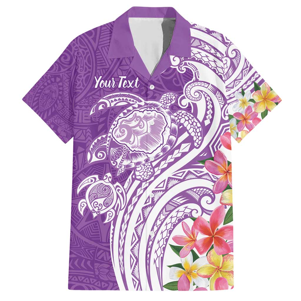 Aloha Kauai Island Personalized Family Matching Short Sleeve Bodycon Dress and Hawaiian Shirt Lilac Dreamy Turtle