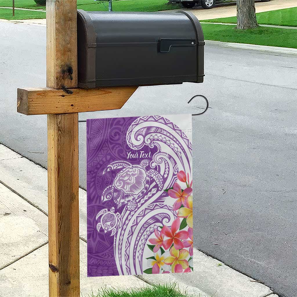 Aloha Kauai Island Personalized Garden Flag Lilac Dreamy Turtle