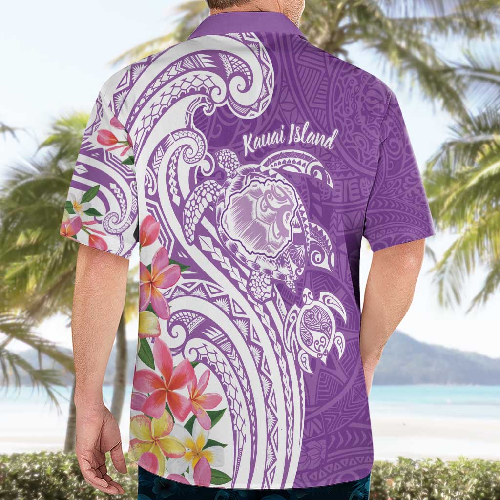 Aloha Kauai Island Personalized Hawaiian Shirt Lilac Dreamy Turtle LT7 - Polynesian Pride