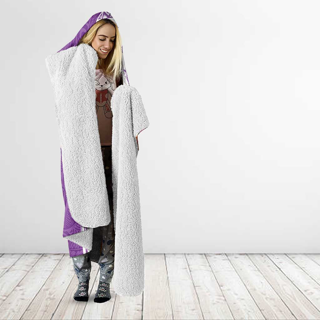 Aloha Kauai Island Personalized Hooded Blanket Lilac Dreamy Turtle LT7 - Polynesian Pride