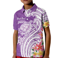 Aloha Kauai Island Personalized Kid Polo Shirt Lilac Dreamy Turtle