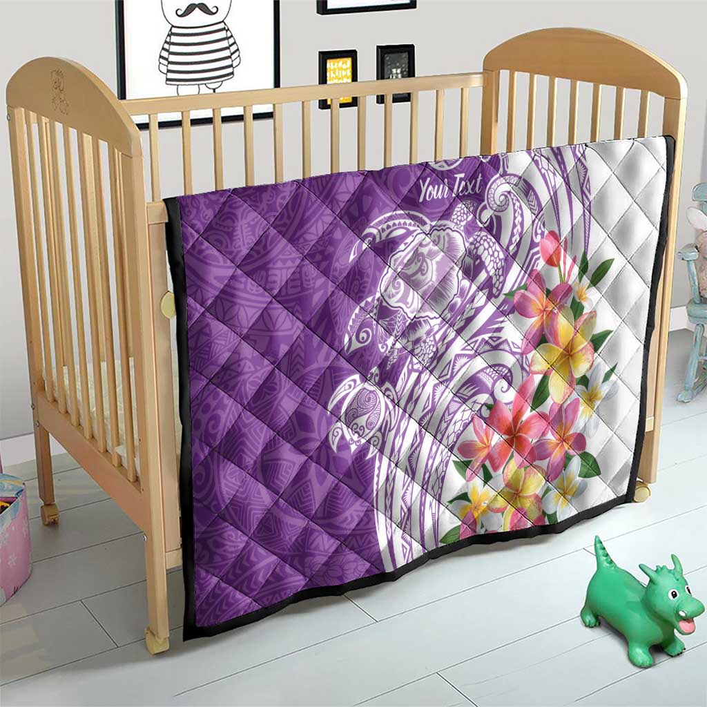 Aloha Kauai Island Personalized Quilt Lilac Dreamy Turtle