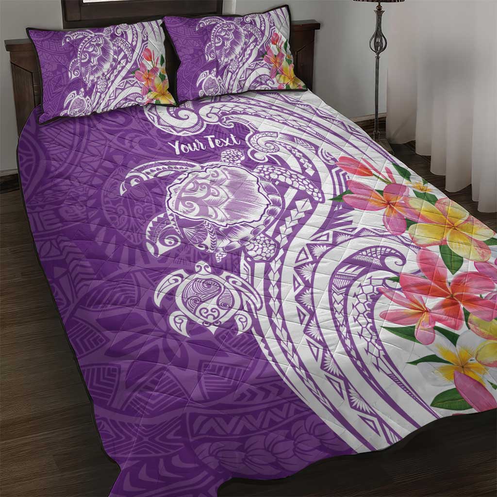 Aloha Kauai Island Personalized Quilt Bed Set Lilac Dreamy Turtle LT7 Lilac - Polynesian Pride
