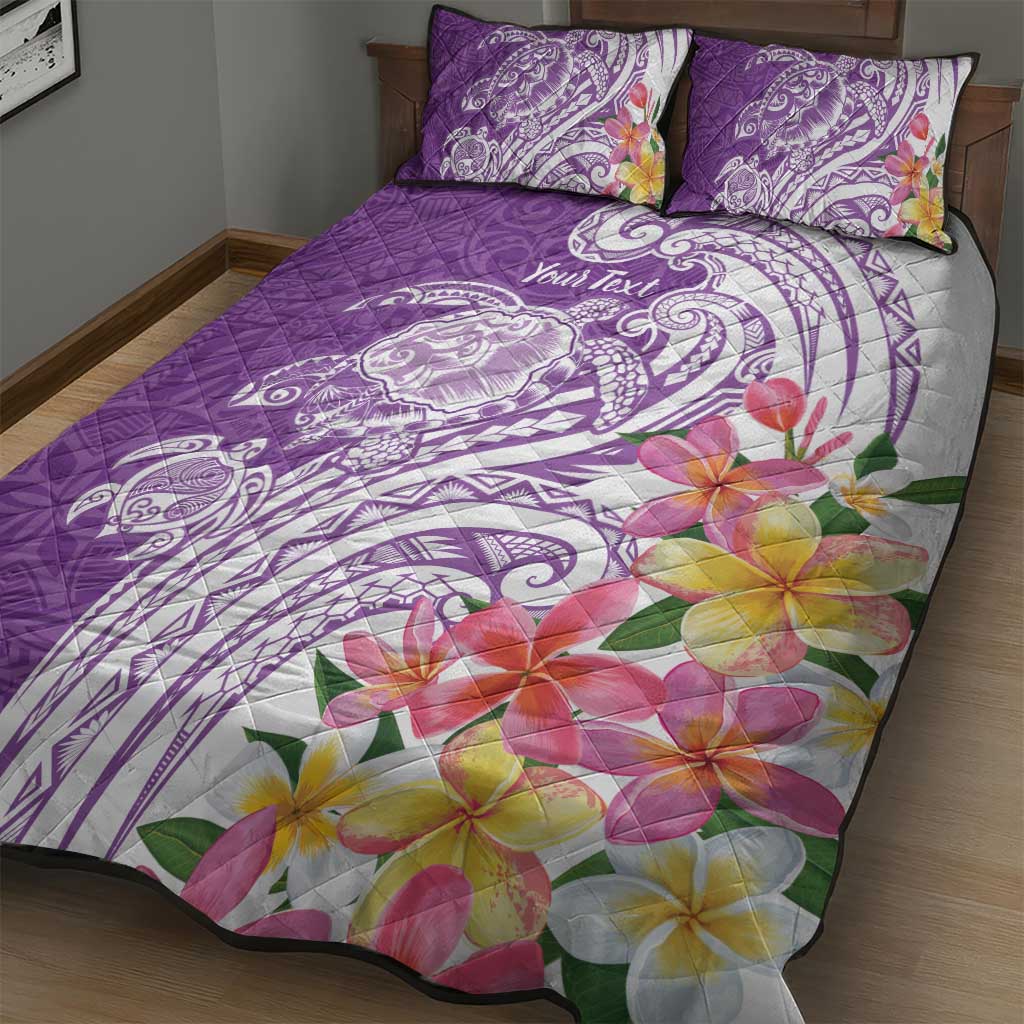 Aloha Kauai Island Personalized Quilt Bed Set Lilac Dreamy Turtle LT7 - Polynesian Pride