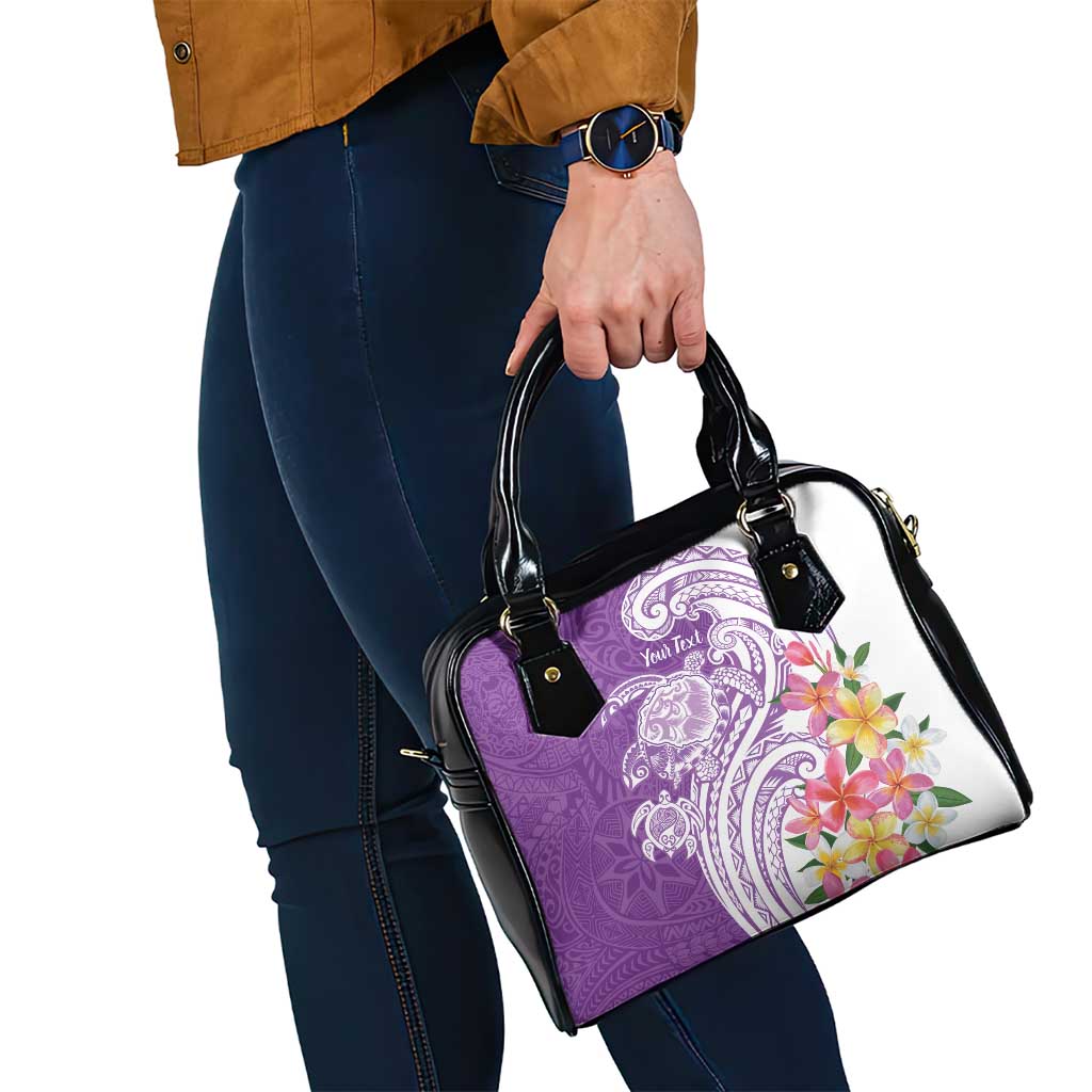 Aloha Kauai Island Personalized Shoulder Handbag Lilac Dreamy Turtle