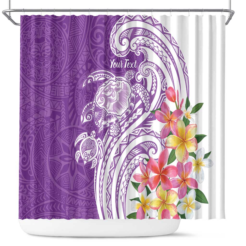 Aloha Kauai Island Personalized Shower Curtain Lilac Dreamy Turtle