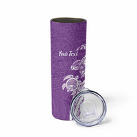 Aloha Kauai Island Personalized Skinny Tumbler Lilac Dreamy Turtle