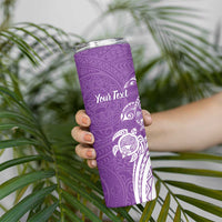 Aloha Kauai Island Personalized Skinny Tumbler Lilac Dreamy Turtle