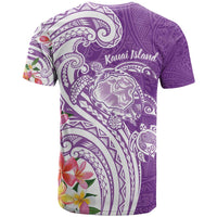 Aloha Kauai Island Personalized T Shirt Lilac Dreamy Turtle