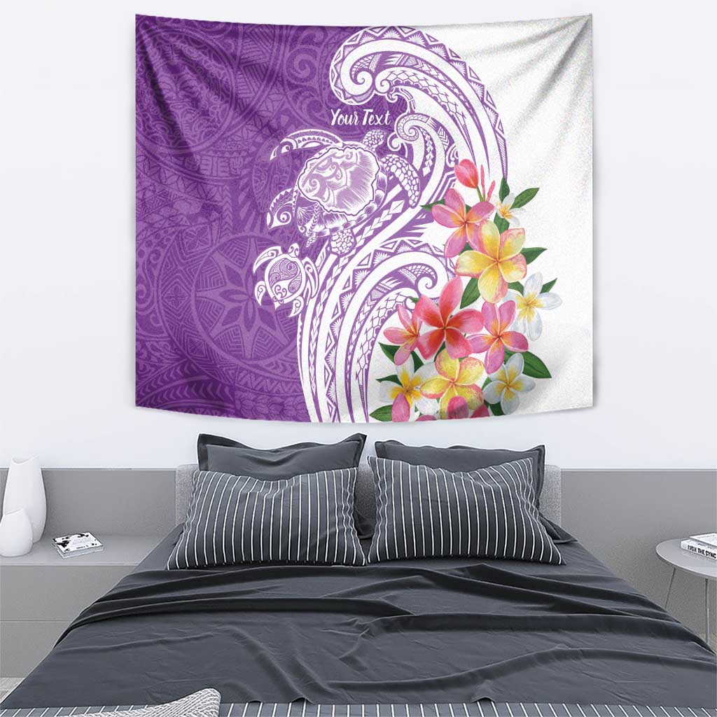 Aloha Kauai Island Personalized Tapestry Lilac Dreamy Turtle