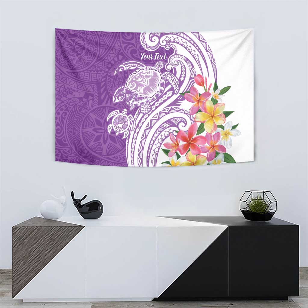 Aloha Kauai Island Personalized Tapestry Lilac Dreamy Turtle