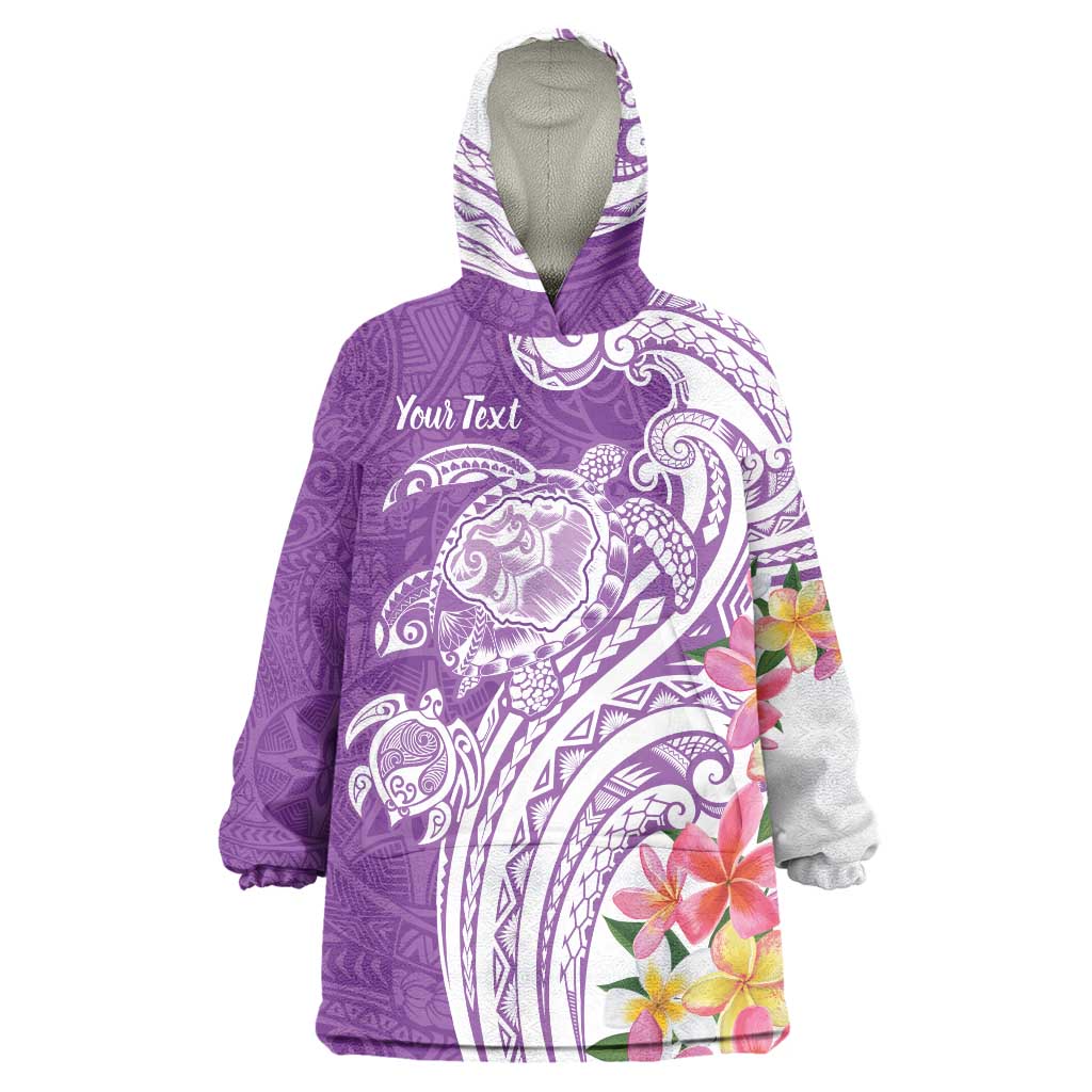 Aloha Kauai Island Personalized Wearable Blanket Hoodie Lilac Dreamy Turtle LT7 One Size Lilac - Polynesian Pride