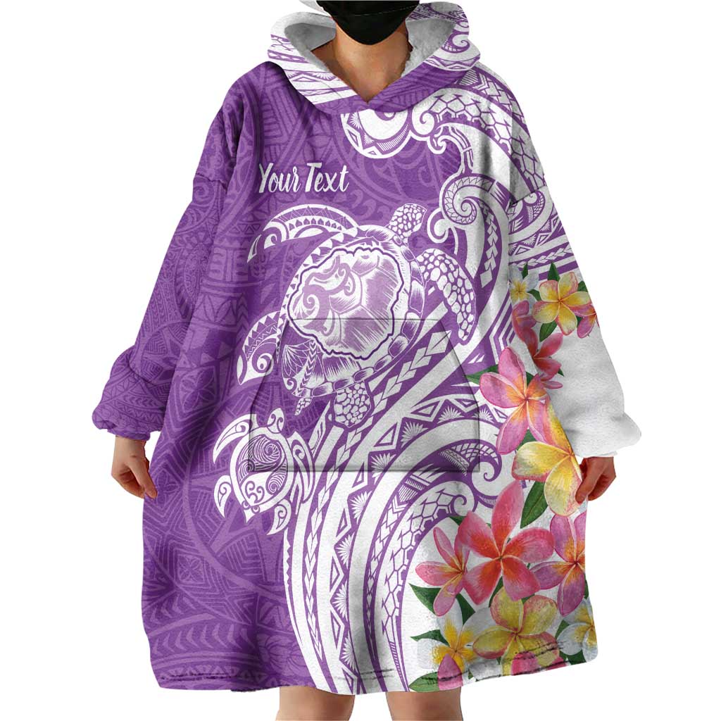 Aloha Kauai Island Personalized Wearable Blanket Hoodie Lilac Dreamy Turtle LT7 - Polynesian Pride