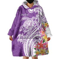 Aloha Kauai Island Personalized Wearable Blanket Hoodie Lilac Dreamy Turtle LT7 - Polynesian Pride