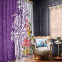 Aloha Kauai Island Personalized Window Curtain Lilac Dreamy Turtle LT7 - Polynesian Pride
