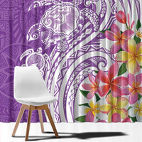 Aloha Kauai Island Personalized Window Curtain Lilac Dreamy Turtle LT7 - Polynesian Pride
