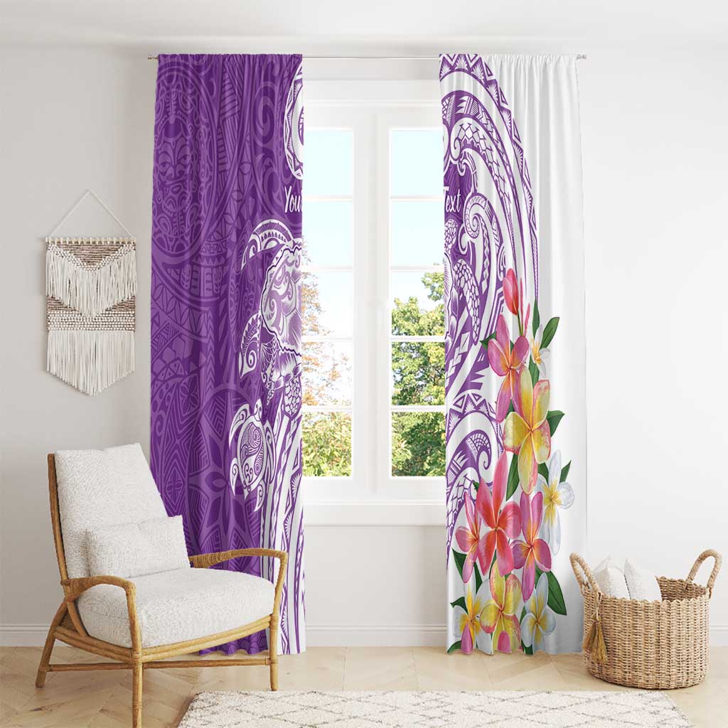 Aloha Kauai Island Personalized Window Curtain Lilac Dreamy Turtle LT7 - Polynesian Pride