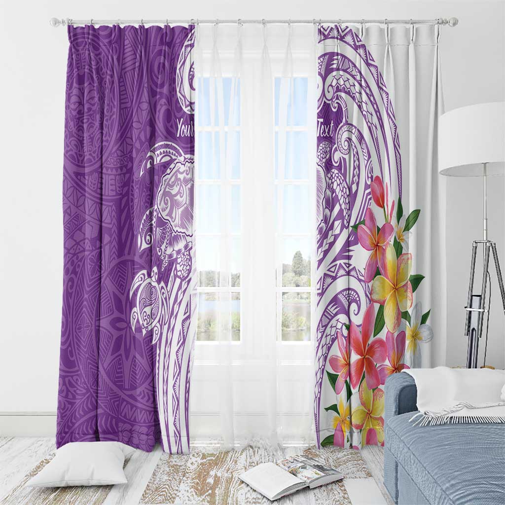 Aloha Kauai Island Personalized Window Curtain Lilac Dreamy Turtle LT7 - Polynesian Pride