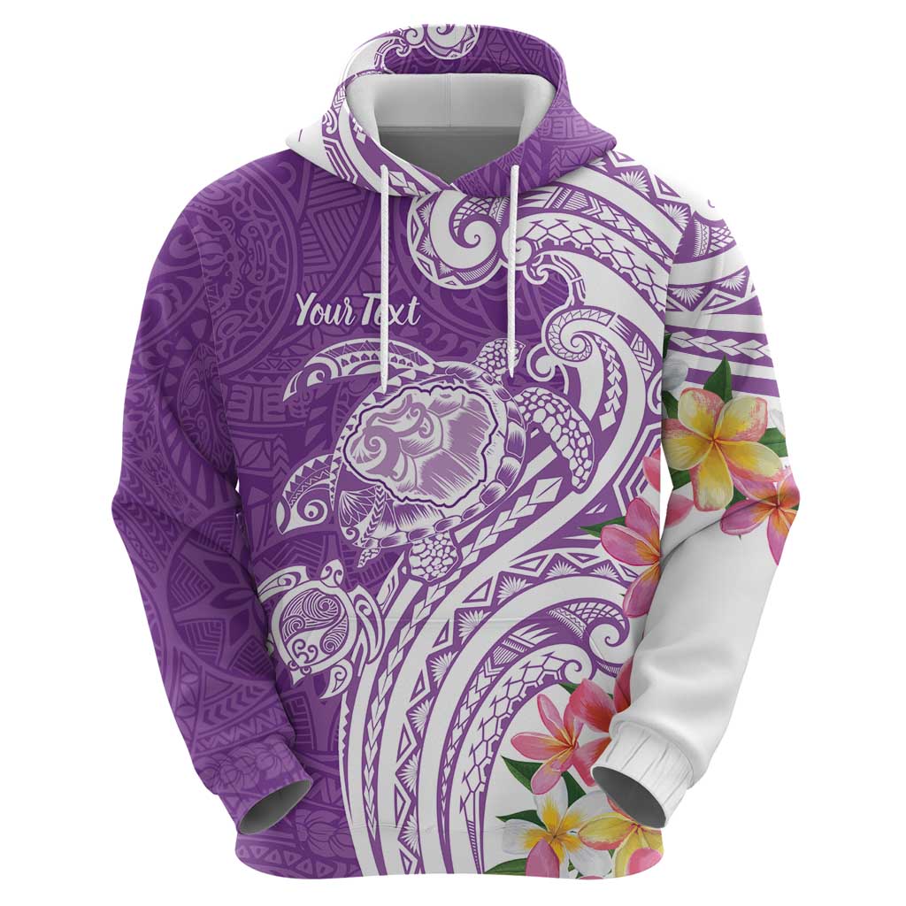 Aloha Kauai Island Personalized Zip Hoodie Lilac Dreamy Turtle