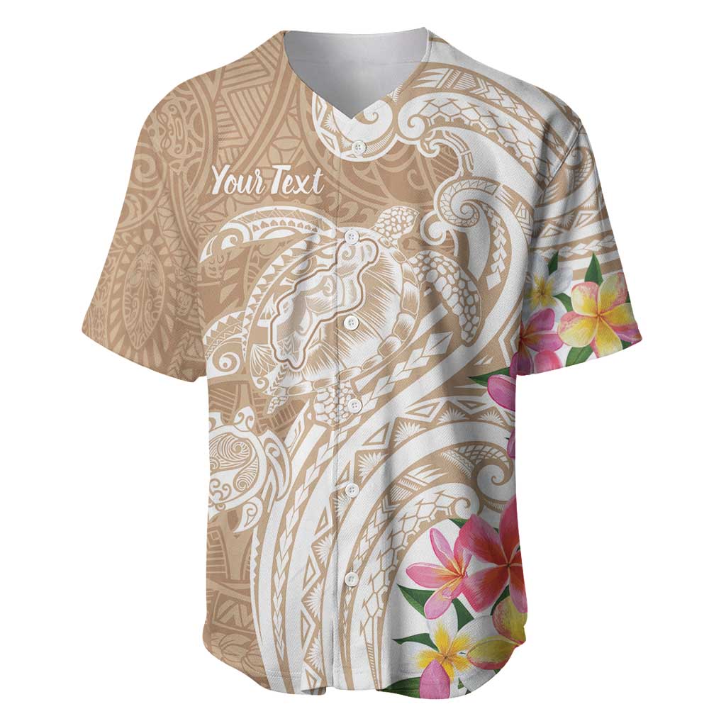 Aloha Ni’ihau Island Personalized Baseball Jersey Beige Dreamy Turtle