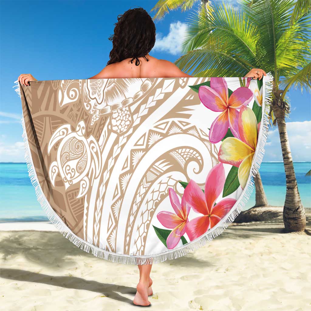 Aloha Niihau Island Personalized Beach Blanket Beige Dreamy Turtle LT7 - Polynesian Pride