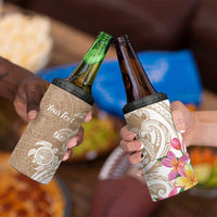 Aloha Niihau Island Personalized 4 in 1 Can Cooler Tumbler Beige Dreamy Turtle LT7 - Polynesian Pride