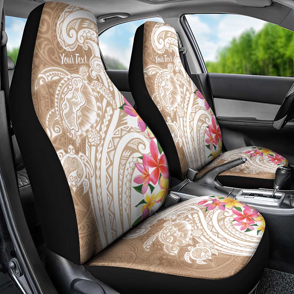 Aloha Ni’ihau Island Personalized Car Seat Cover Beige Dreamy Turtle